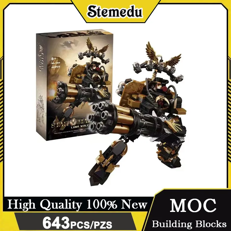 

643 шт. DK1003 научно-фантастический меховой строительный комплект красный бронированный воин модель настольный орнамент подробная строительная игрушка в подарок