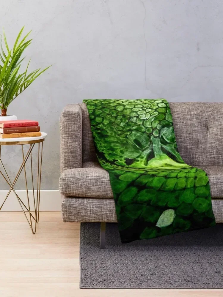 Green Tree Python (Morelia viridis) Throw Blanket heavy to sleep Multi-Purpose Soft Beds Furrys Blankets