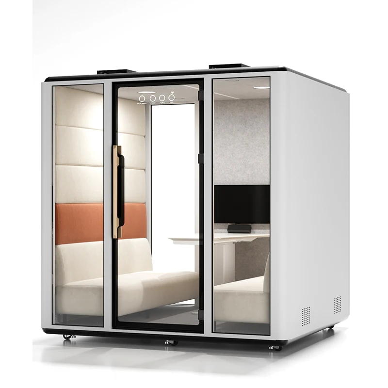 Modern Design Soundproof Office Booth for Telephone Pods with Customizable Desk Furniture