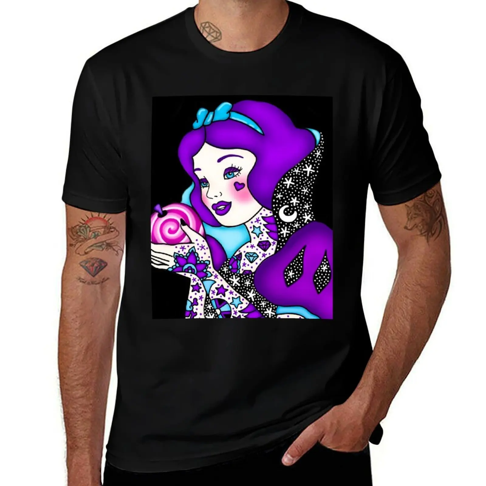 Purple Snow T-Shirt Christmas Theme Tee Top T-Shirt