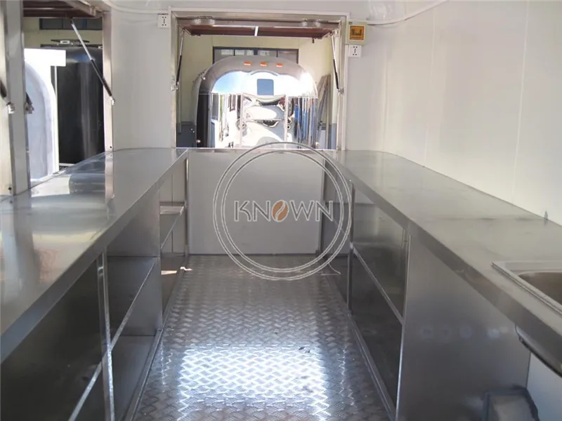 2023 Nuovo arrivato 4 m di lunghezza rimorchio per alimenti mobile chiosco per alimenti/snack rimorchio per carrello per alimenti personalizzato con attrezzatura da cucina