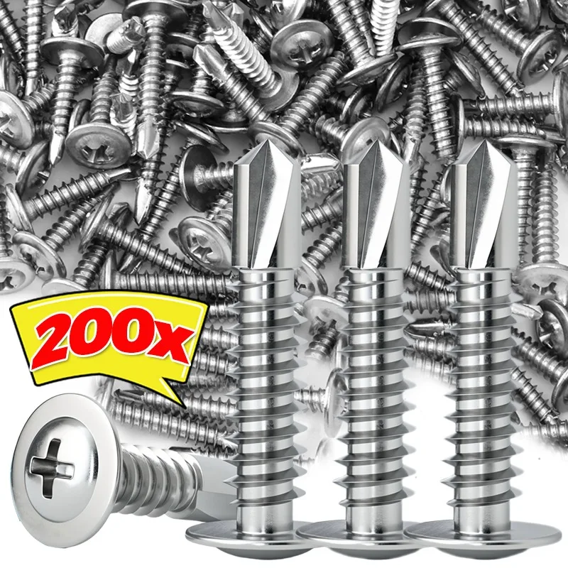 

Stainless Steel Self-tapping Screws Metal Round Flat Head Fastener Screw For Furniture Wood Sheet Metal Hardware Assortment Kits