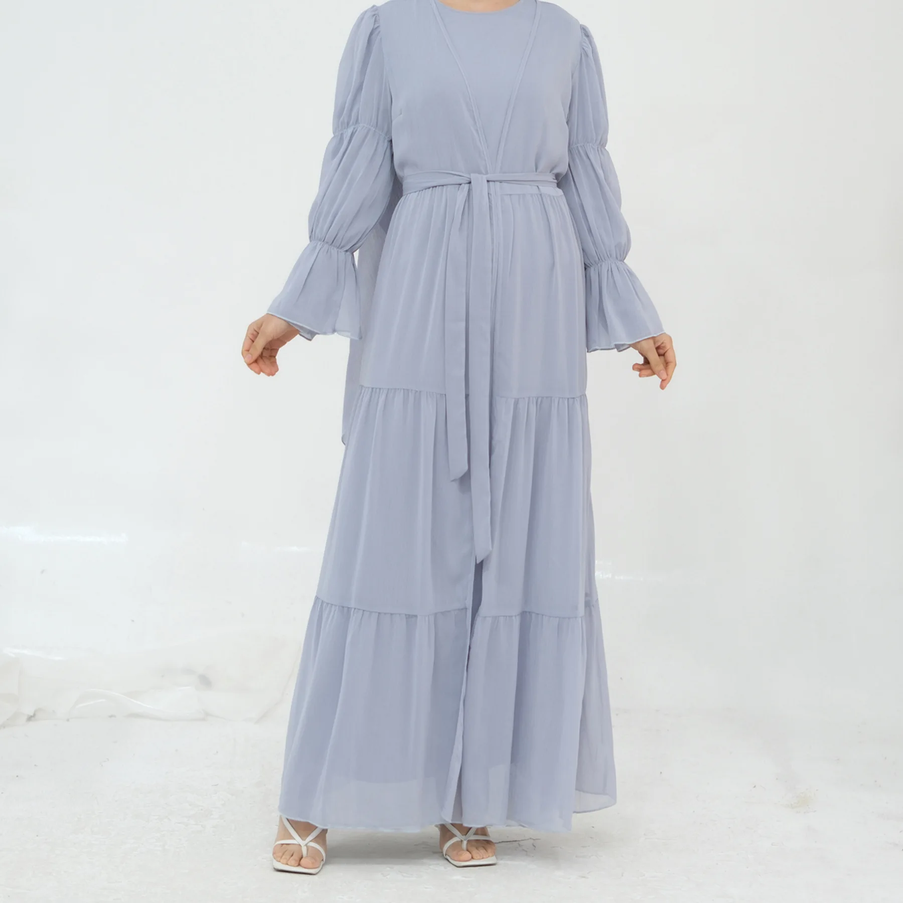 Eid Ramadan Dubai Abayas Muslim Sets for Women Kimono Cardigan Hijab Dress Turkey Kaftan Djellaba Islam Jalabiya Kebaya Outfits