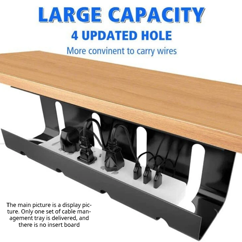 Expandable Under Desk Cable Storage Rack Management Tray Desk Socket Holder Wire Organizer Shelf Durable Easy Install