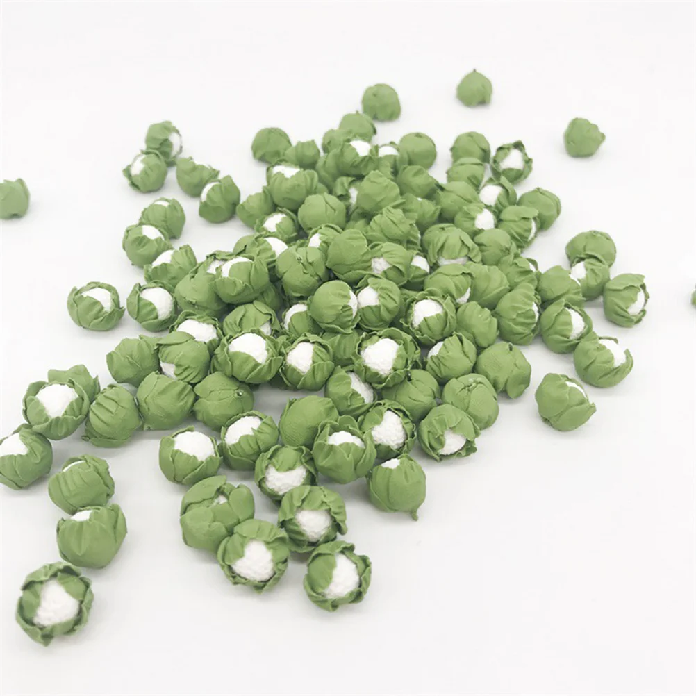 5 stuks simulatie miniaturen bloemstuk realistische nep klei groenten voor poppenhuis keuken tuin kinderen doe-het-zelf decor groen