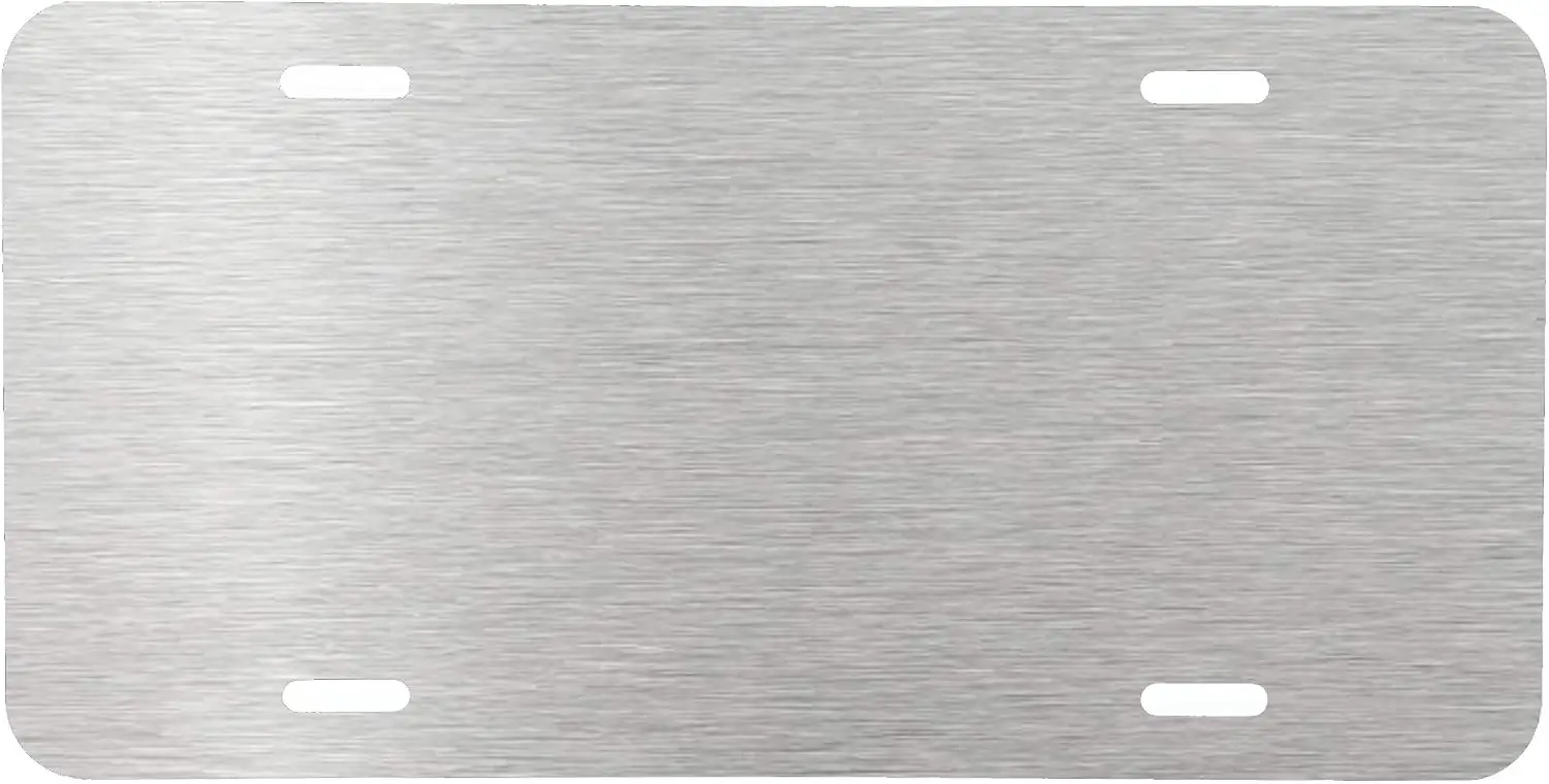 Placa de Matrícula Metálica Personalizable para EE. UU./Canadá, Tamaño 12x6, Grosor de 0.5 mm, Acabado Cepillado - Ideal para Diseños Personales