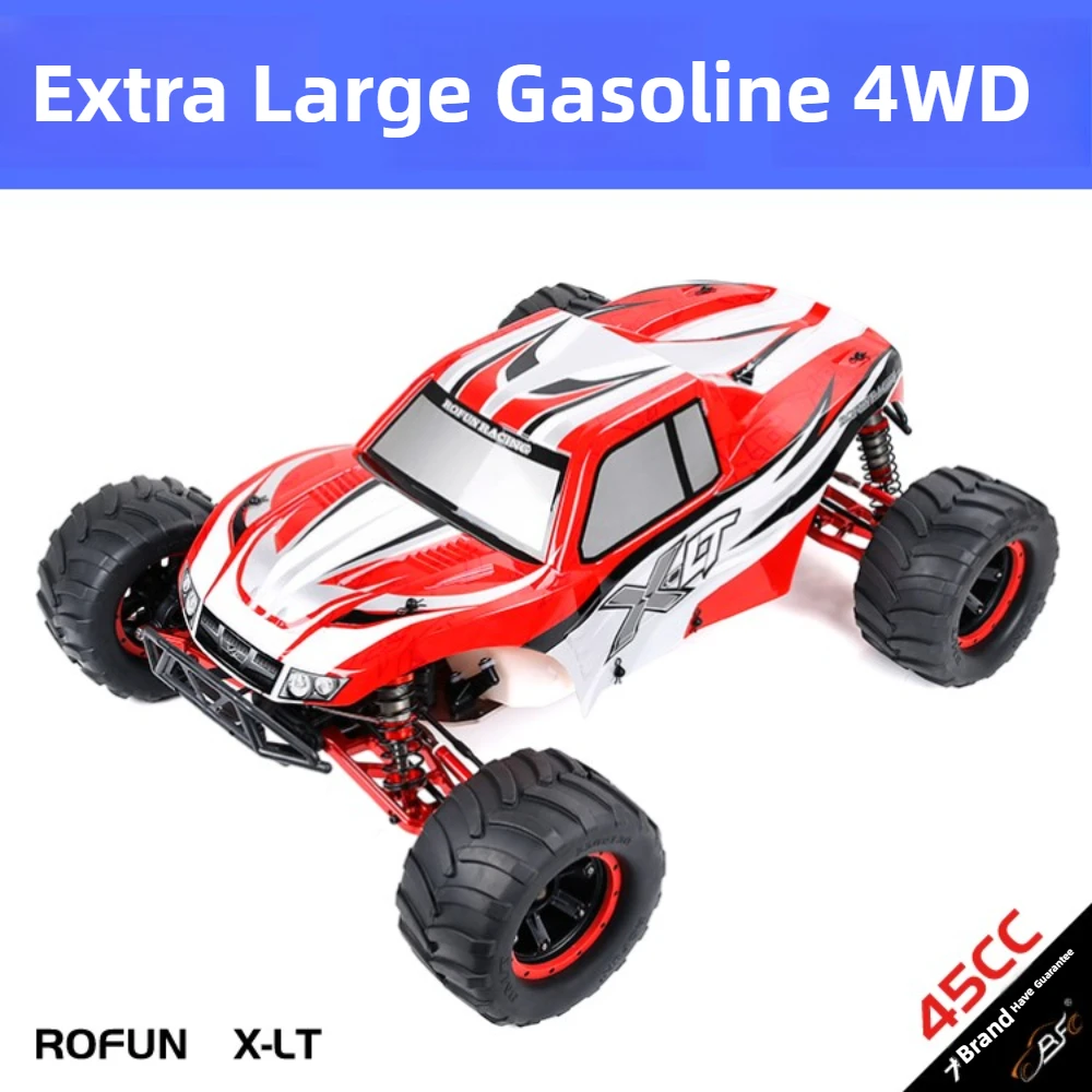 Motor de gasolina de 45cc, modelo de coche de Control remoto 1/5, tracción en las cuatro ruedas, todoterreno, ROFUN X-LT, motor de gasolina de potencia de 45CC