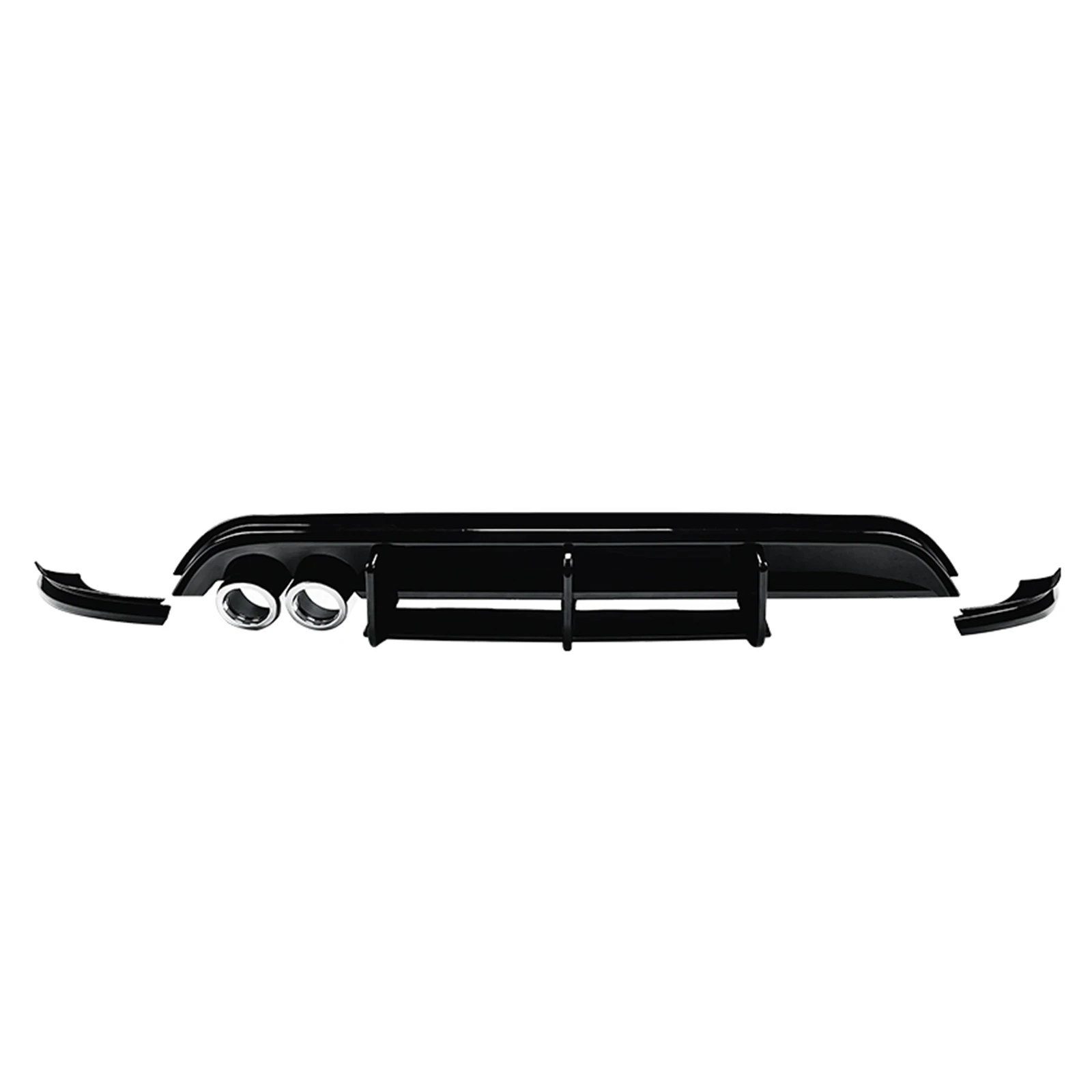 Car Rear Bumper Diffuser Lip Guard Spoiler Plate Boot Splitter For Volkswagen VW Polo MK5 6R 2009-2014