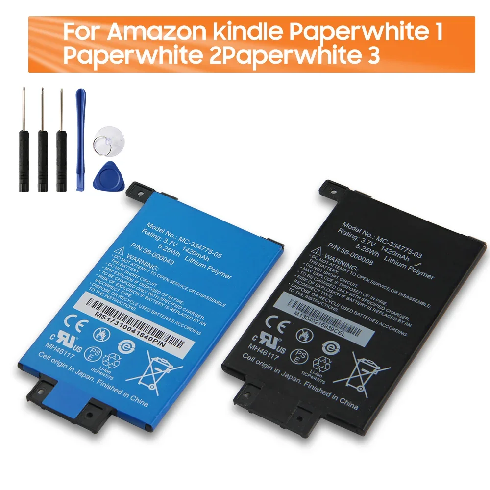 

Запасная аккумуляторная батарея Φ для Amazon kindle Paperwhite 1 2 3 MC-354775-05 + Инструменты