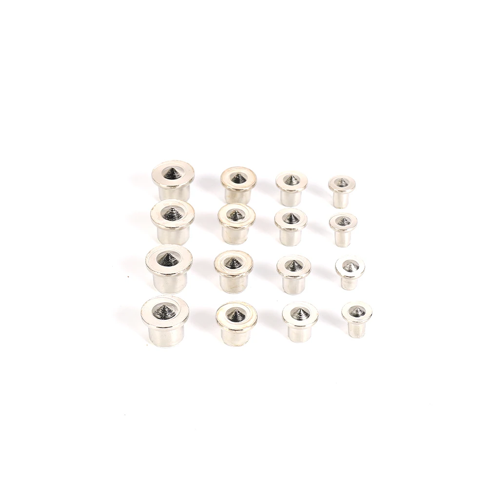 Wood Dowel and Tenon Center Pins Set 16pcs Chrome Plated Steel in 6mm 8mm 10mm 13mm for Precise Woodworking Alignment