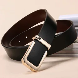 Men Belts Genuine Leather High Quality Belts for Man Strap Bussines Fashion Designer Belt Luxury Casual Brand Waistband HQ239