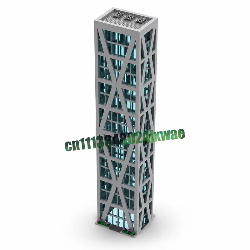 NEW 2173Parts Modern Urban Highrise MOC Creative Street View Model Custom Puzzle Architecture DIY Assembly Educational Toy Gift