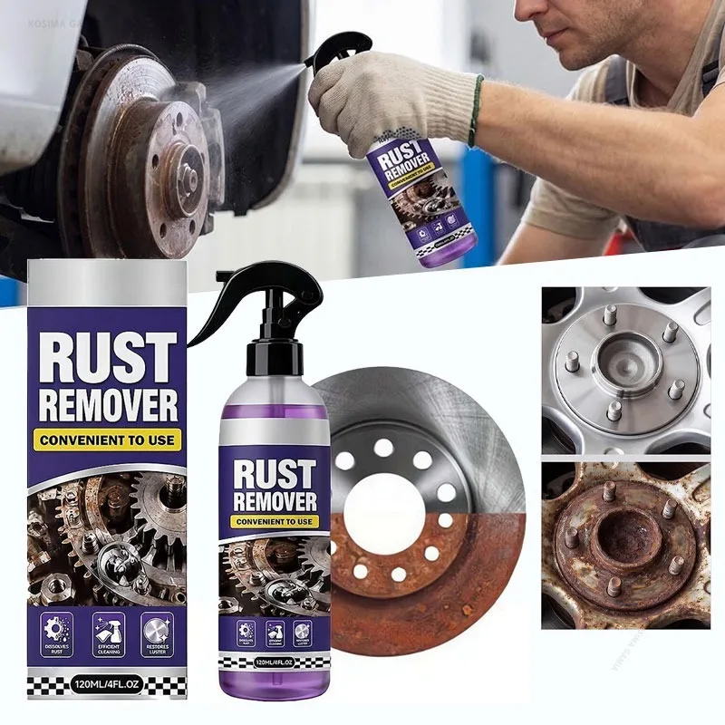Auto-Radnaben-Rostentferner-Spray Metall-Chrom-Lackreiniger Eisenpulver-Entferner Auto-Detailing-Wartung Anti-Rost-Schutzmittel