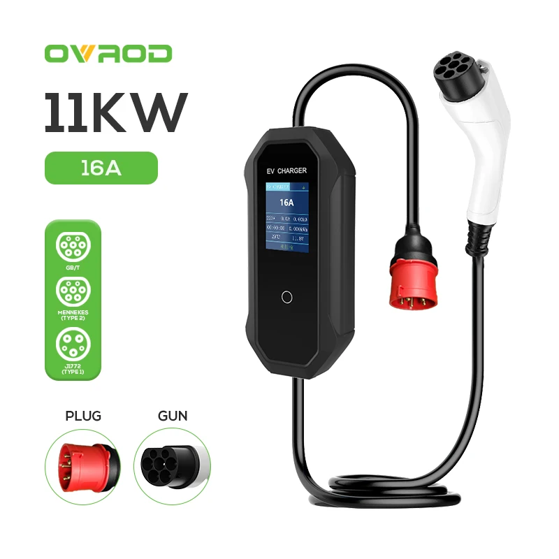 

Ovrod Factory Portable Ev Charger 7kw Wallbox 2 Evse Electric Charging Station App Wifi Car Type Vehicle Charging Station1 32a