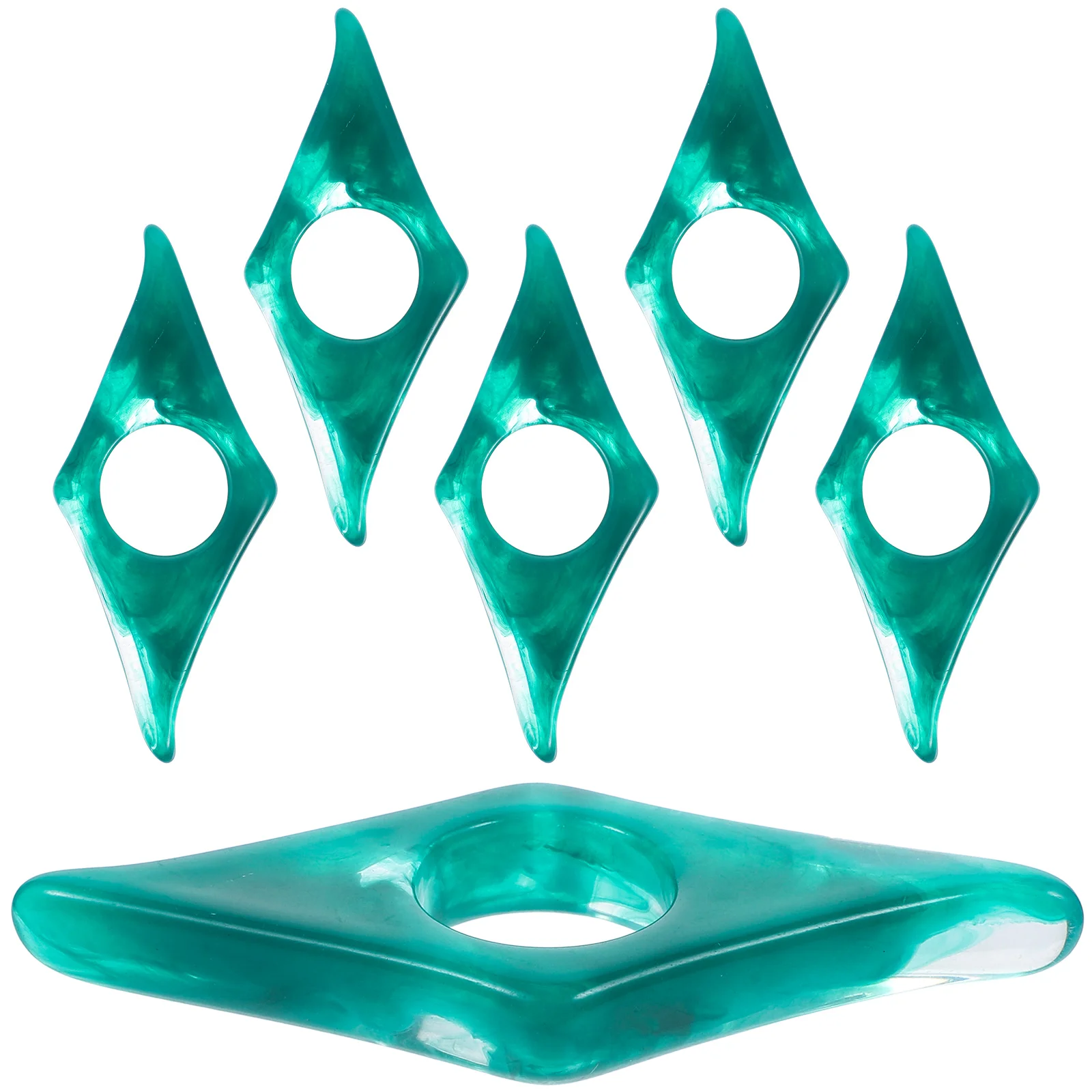 

6 Pcs Resin Book Press Holder St Thumb Page Spreader Green Bookmark Multi Function Household Reading Accessory Practical