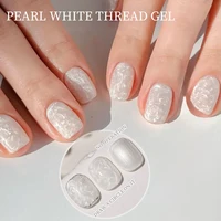 1-12 Uds TC nuevo esmalte de uñas de Gel de hilo blanco perla nacarado UV/LED Gel de remojo, adecuado para salón de uñas en casa para regalo de boda