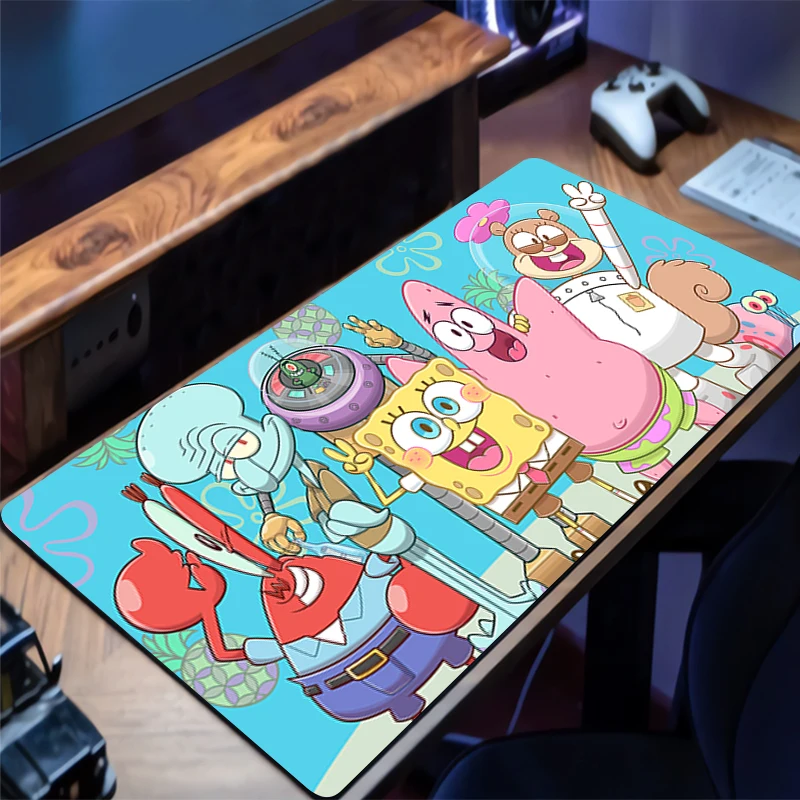 

Mouse Pad S-spongeBob S-squarePants Desk Mat Anime Play Mat Gaming Mousepad Speed Computer and Office Gamer Cabinet Keyboard Pad