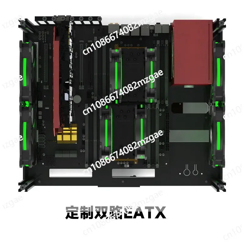 Transparent Main Case Dual Way Server Open Water Cooled Sea View Room Computer Frame DIY Acrylic Aluminum