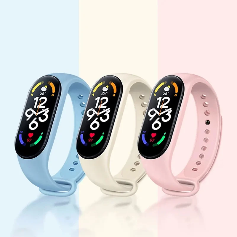 3PCS official Silicone Strap For Xiaomi Mi Band 4 5 6 7 Bracelet Sport Watch Wristband Miband4 miband7 Correa Mi band 3 4 5 6 7