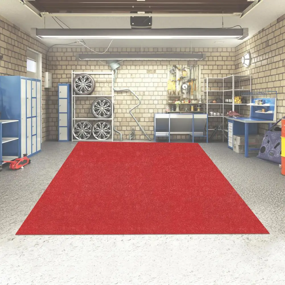 Alfombra para piso de garaje de 3 mm de grosor, tapete para derrames de aceite de motocicleta, tapete rectangular extragrande para garaje, 17 pies x 7.4 pies/2.23 m x 5.2 m