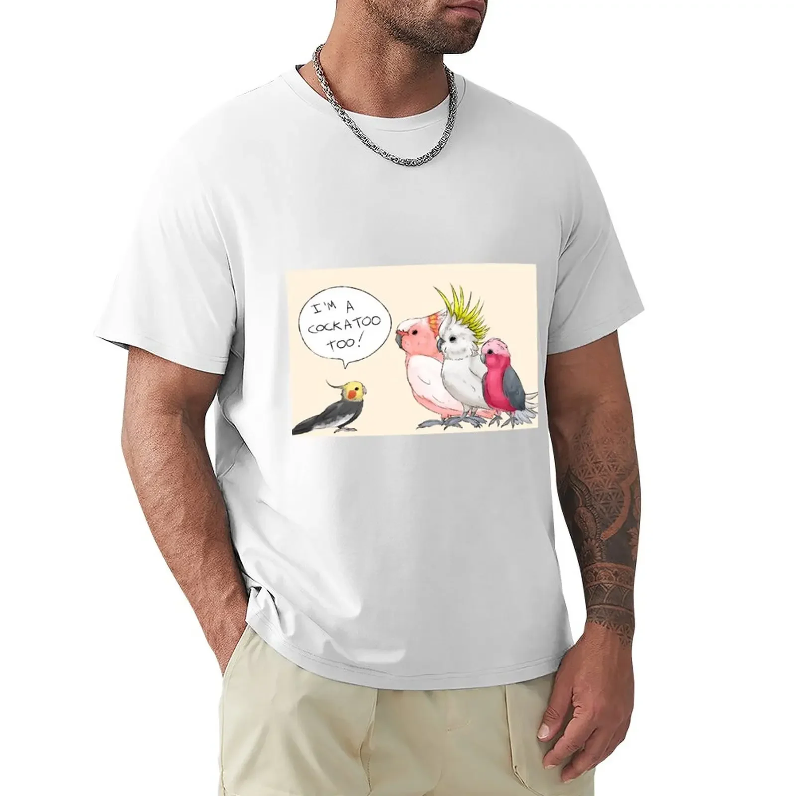 Cockatiel is a cockatoo too! T-Shirt vintage clothes funnys mens t shirts