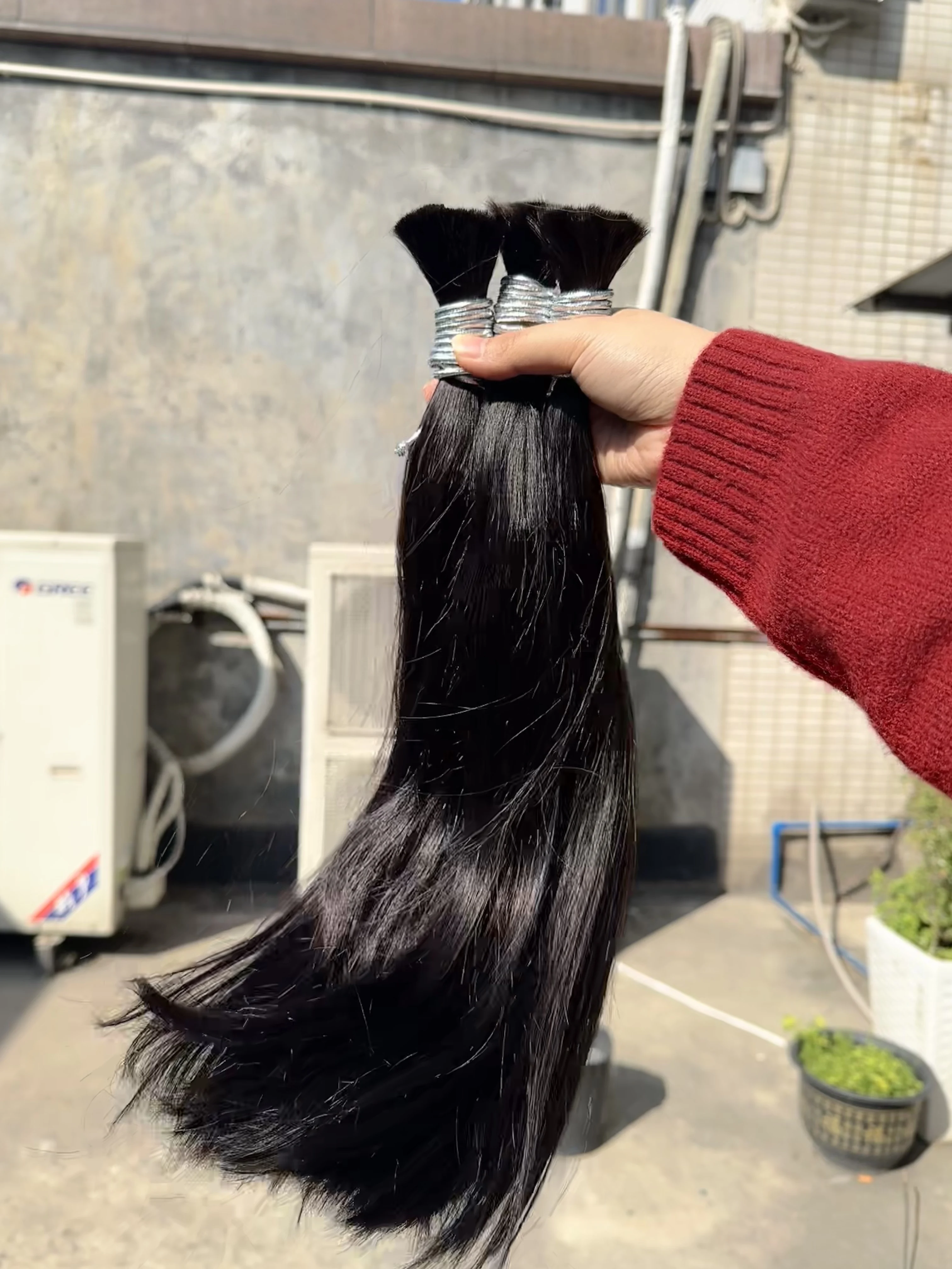 Virgin Real100% Menselijk Haar Bulk Extension zwart 613 Blond Haar Bulk 12a Weven Voor Vlechten Onverwerkte Geen Inslag Steil Haar - afbeelding 1