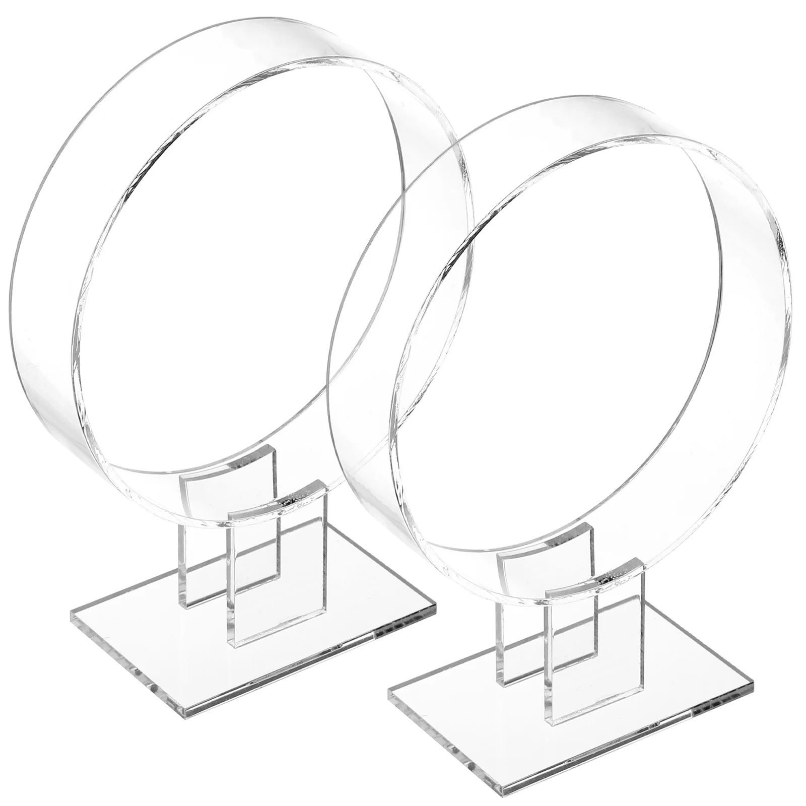 

2pcs Clear Acrylic Headband Display Hair Accessories Organizer Rack Hoop Holder Jewelry Storage