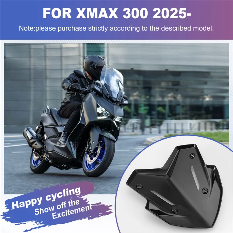 

Lasting For XMAX300 Wind Shield Deflectore Screen Windscreen For XMAX300 Black