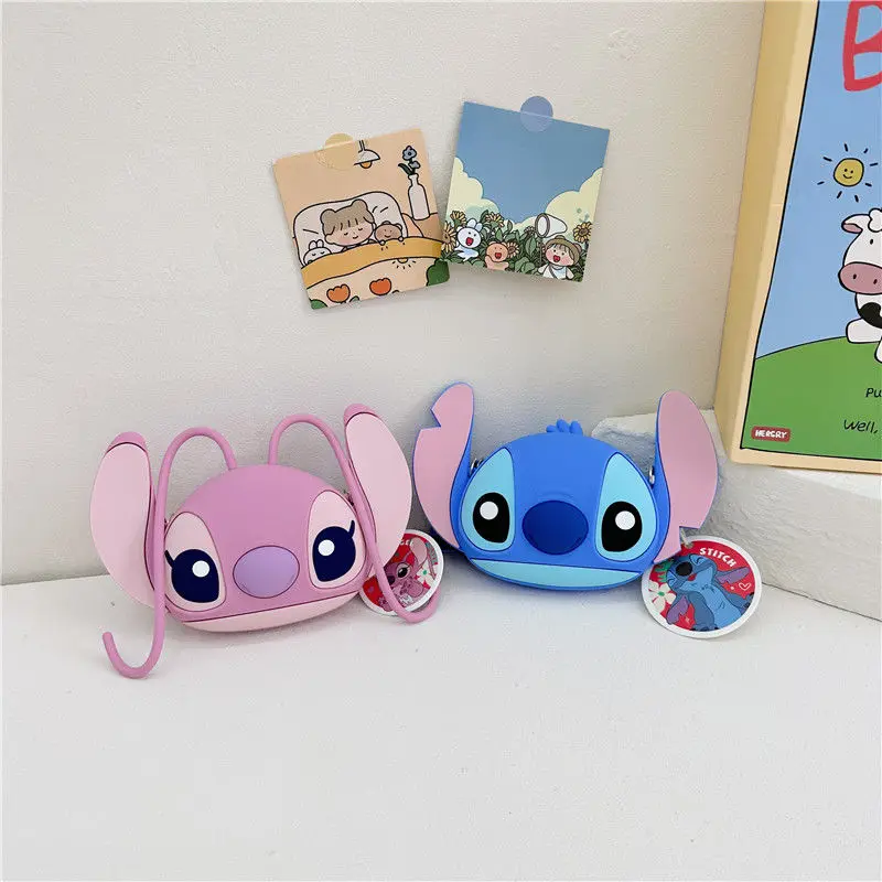 Disney Lilo and Stitch Children\'s Silicone Coin Purse Shopping Pocket Bag Cute Fashion Shoulder Bag Crossbody Bag Toy Gift