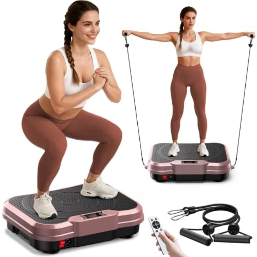 

Vibration Plate Exercise Machine for Home Use Steel Frame with Black Finish 400 Lbs Capacity Full Body Workout Lymphatic Draina