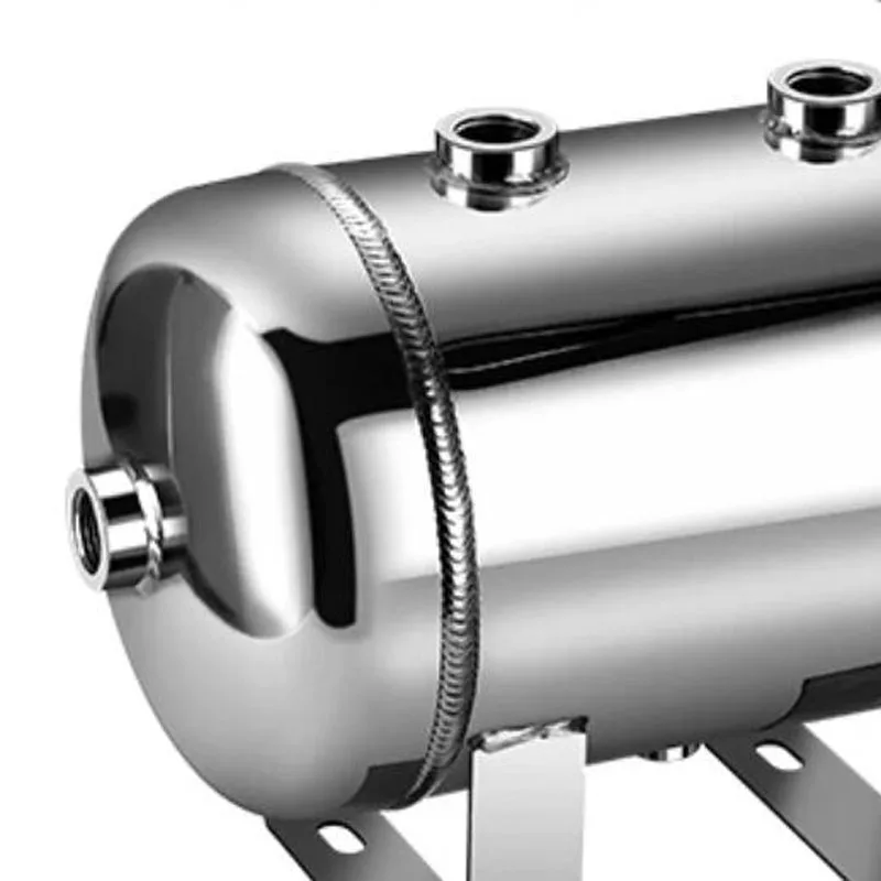 Mini 304 Stainless Steel Air Storage Tank 5L Pressure Vessel with G1/4 Thread for Home Workshop
