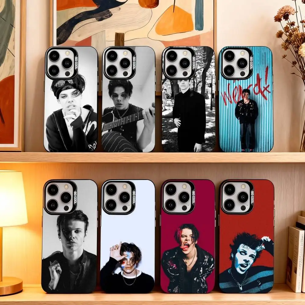 

C-Cool Y-Yungblud Singer Phone Case For iPhone17,16,15,14,13,12,11 Plus,Pro Max Black Candy silver phone case
