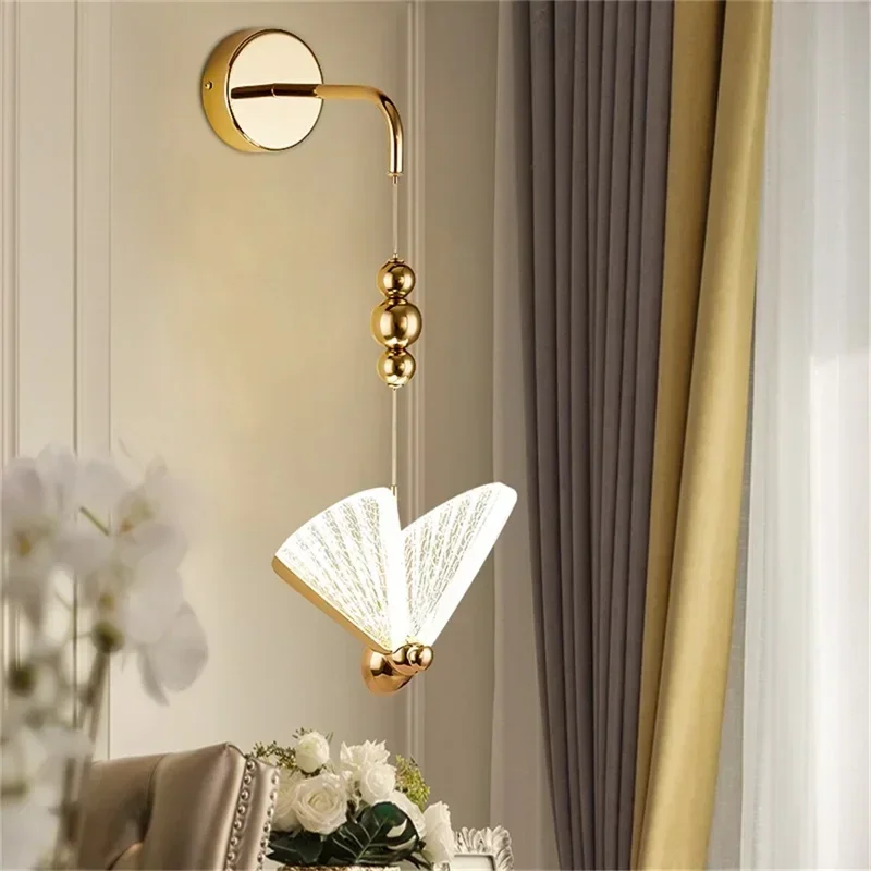 

TINNY Nordic Creative Butterfly Wall Lights Sconces Modern LED Lamps Fixtures Decorative for Home