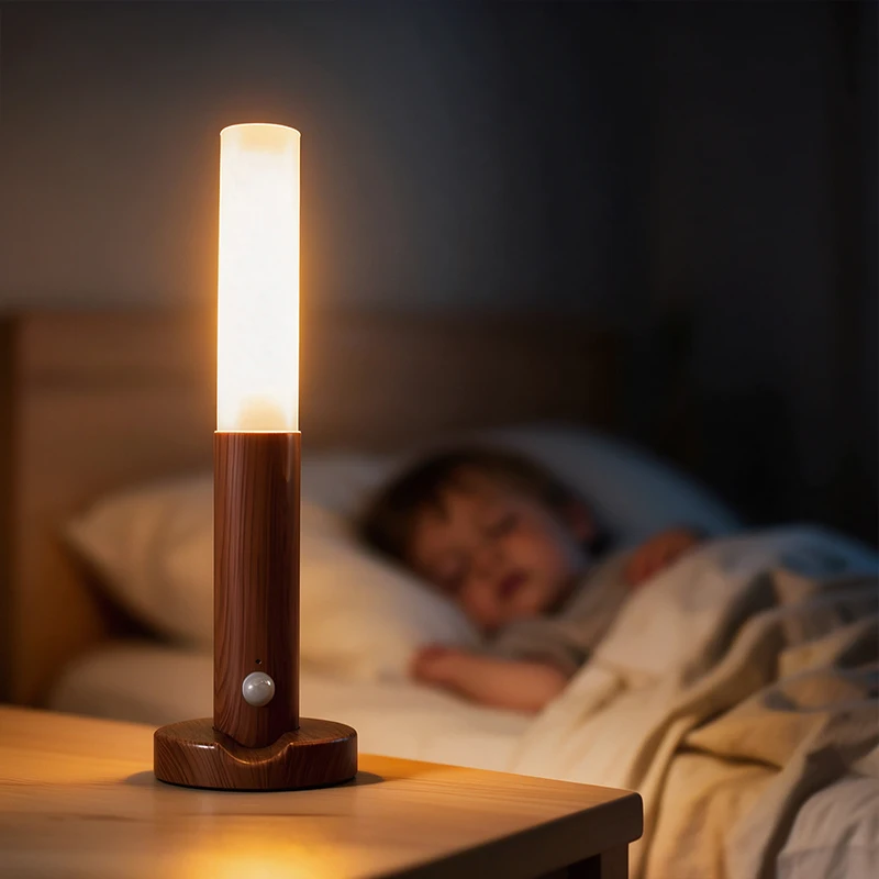 Magnetic LED Night Lights USB Rechargeable Atmosphere PIP Motion Sensor Wall Lights for Indoor Living Room Corridor Stairs