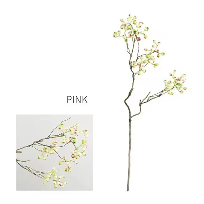 Luxuriöse Künstliche Preiselbeeren-Blume, Langer Zweig, Heimdekoration, Beeren, Weihnachts- und Hochzeitstischdekoration, Künstliche Blaubeeren – Detail 6