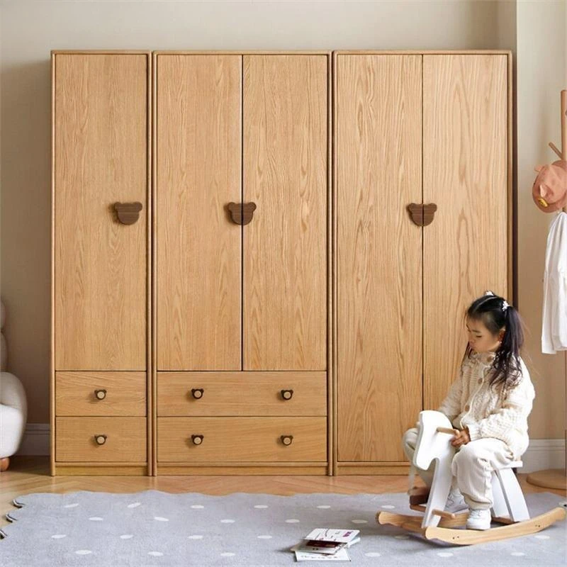 

Customizable White Oak Wardrobe Simple Modern Easy Storage Cherry Bedroom