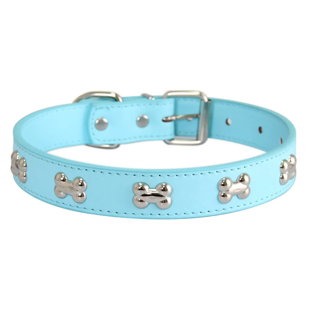 

Pet Collars, Pet Bone Decorative Collars, Flexible D-buckles for Dogs and Cats That Can Be Equipped with Leash Metal Buckles