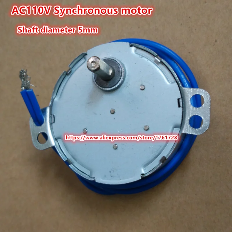 Shaft diameter 5mm, TYC50 AC 110V  50Hz  4W permanent magnet synchronous motor 2.5rpm 5rpm toy model motor ~