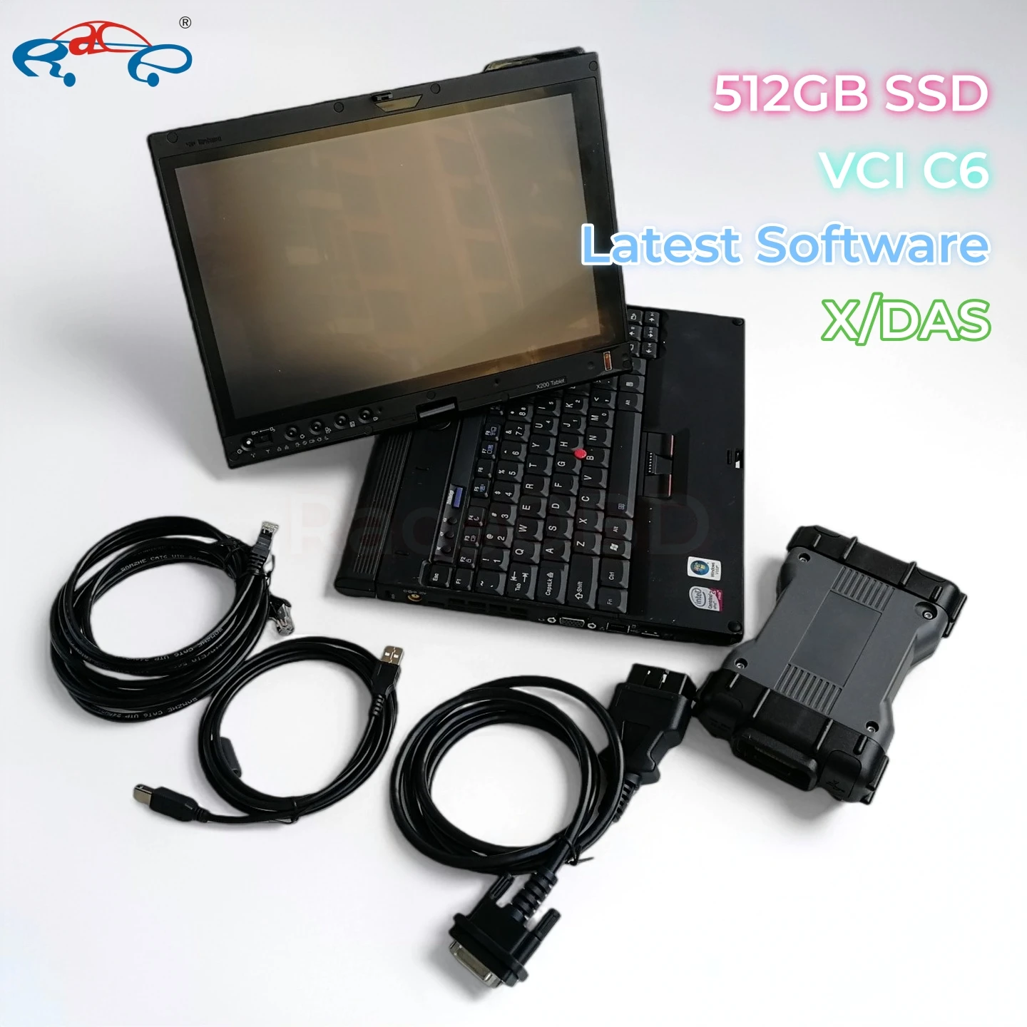 

Mb Star C6 VCI автоматический диагностический инструмент сканер кода CAN DOIP Pro программное обеспечение V2025.12 512 ГБ SSD I5 сенсорный ноутбук X220T 8G SD Compact