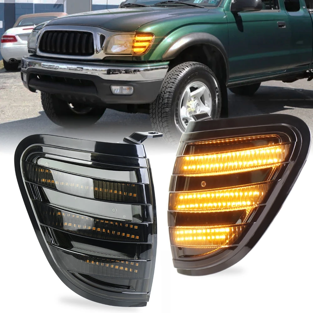 

OVOVS Smoked Lens LED Side Marker Light LED Corner Lights For 2001 2002 2003 2004 Toyota Tacoma Pickup