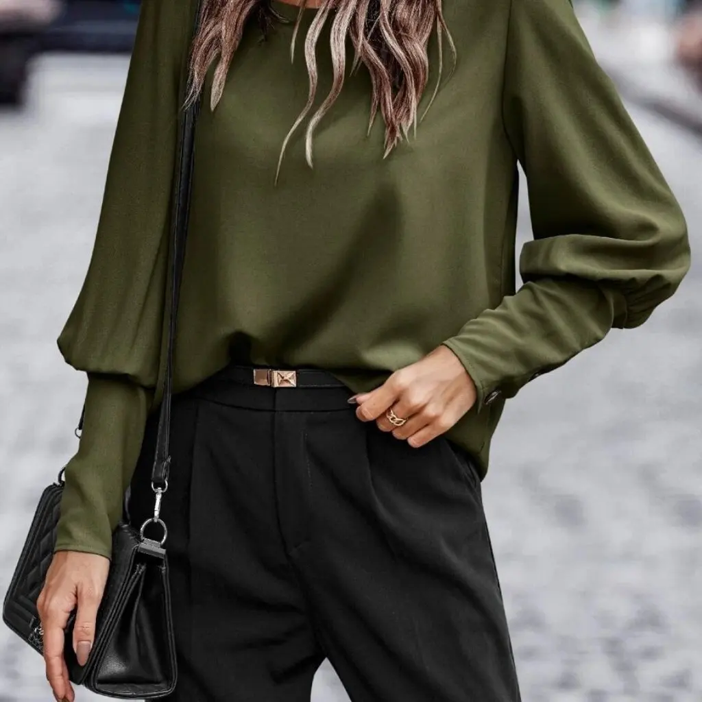 

Женская рубашка с длинным рукавом, осень-зима, темпераментный пригородный топ, независимая станция, европейско-американский стиль