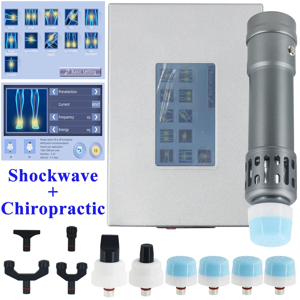

Shockwave Therapy Machine 2 In 1 Shock Wave Chiropractic ED Treatment Body Muscle Relax Massager Portable Shock Wave
