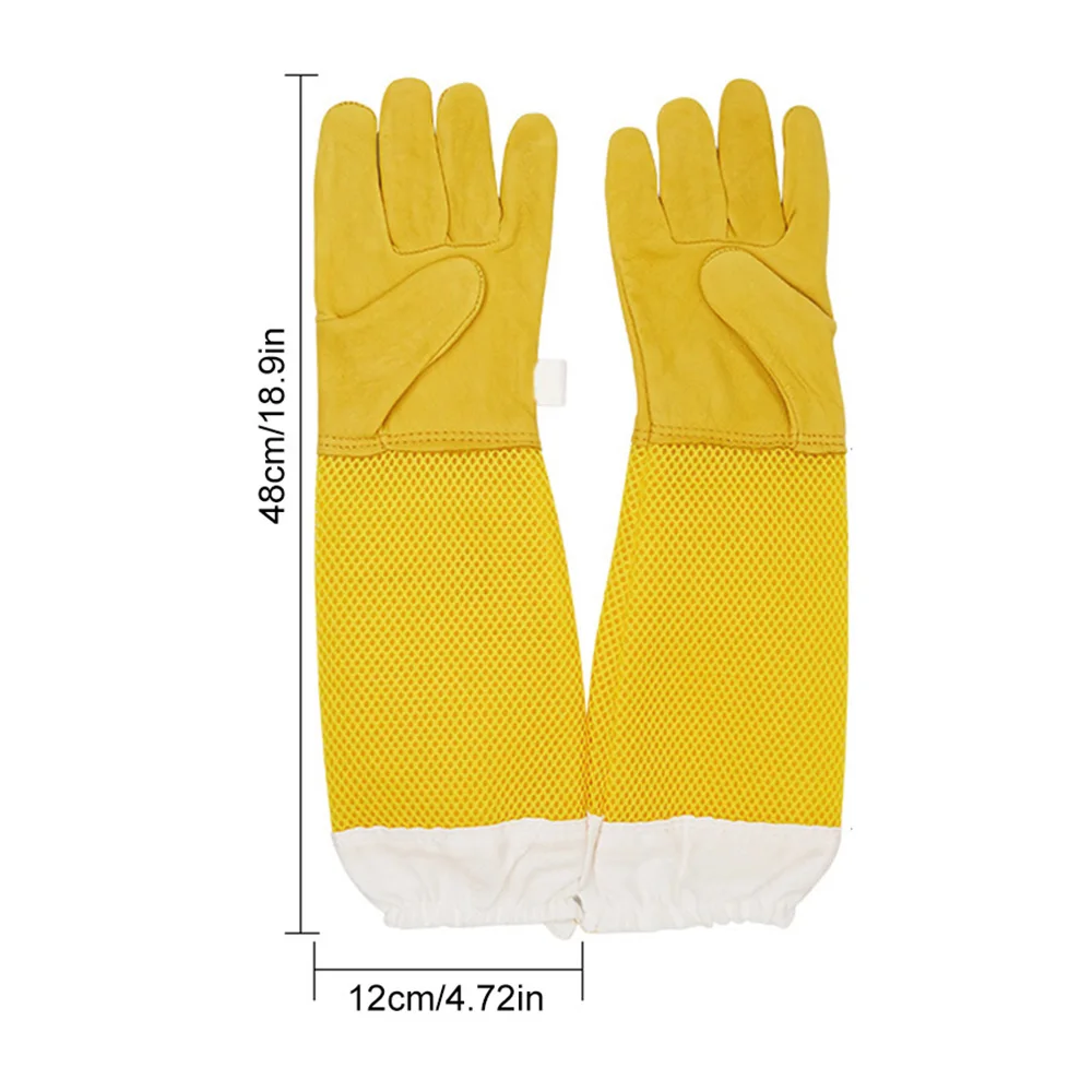 Beekeeper Gloves Protective Sleeves Ventilated Professional Anti Bee for Apiculture Beekeeper Prevent Beehive tools