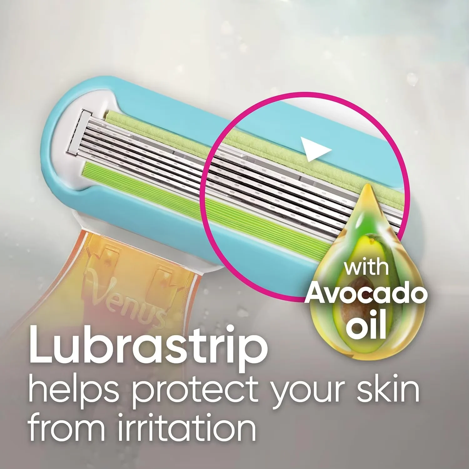 Para mulheres gillette venus extra suave navalha 5 camadas lâminas barbeador portátil para viagens 1 alça + 1 recarga de lâmina + 1 caso de viagem