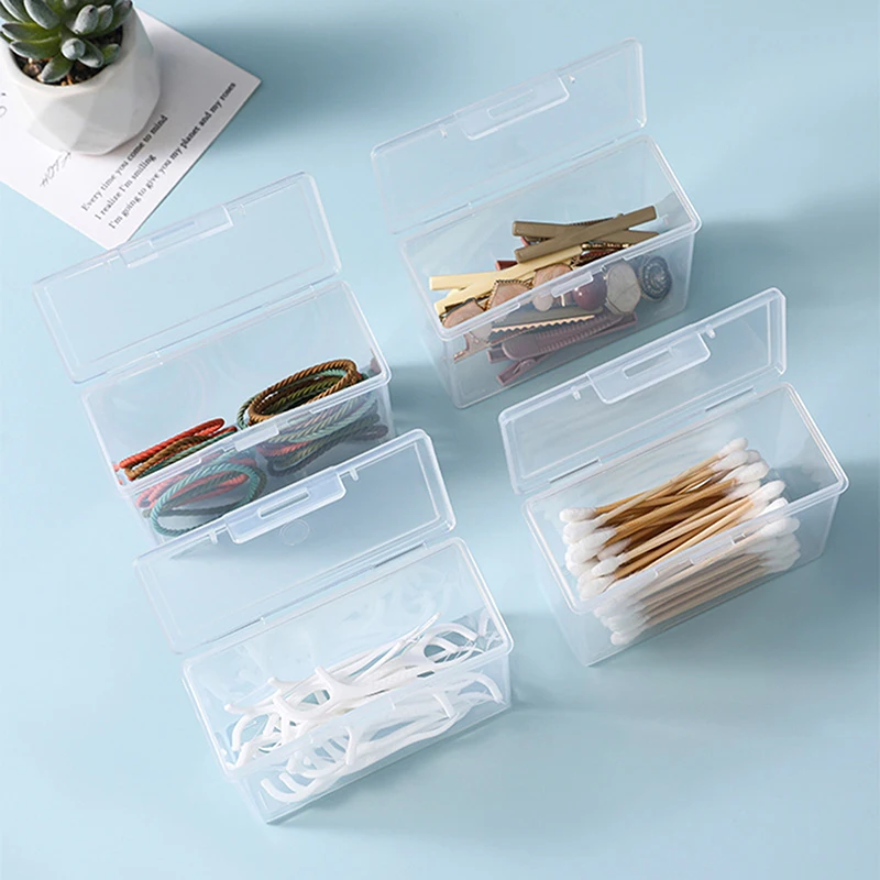 Playing Card Storage Box Transparent Plastic Box Card Card Business Card Organizing Box Stand Snap Closure