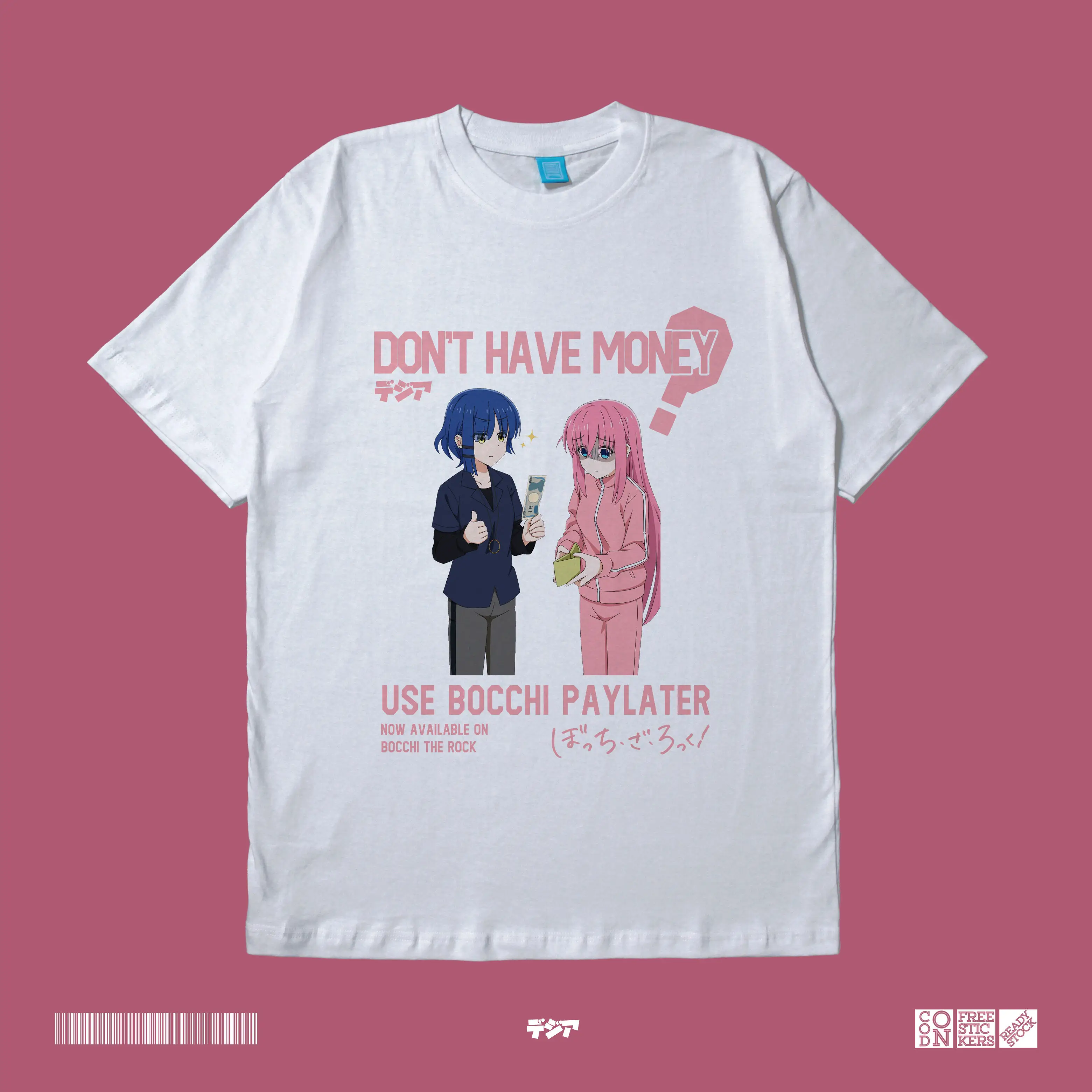 Bocchi Paylater Ryo Yamada Kessoku Band Bocchi The Rock Waifu Kaos Anime Manga Baju Japan DJA Cloth #2