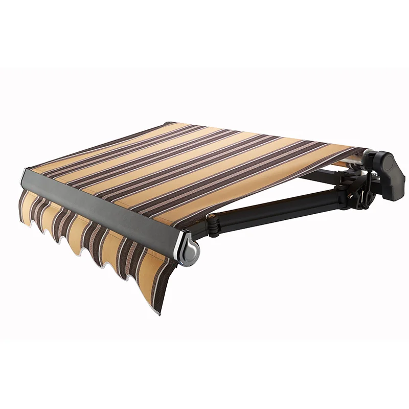 Double beam luxury paint awning telescopic canopy outdoor aluminum alloy high-end villa canopy electric tent