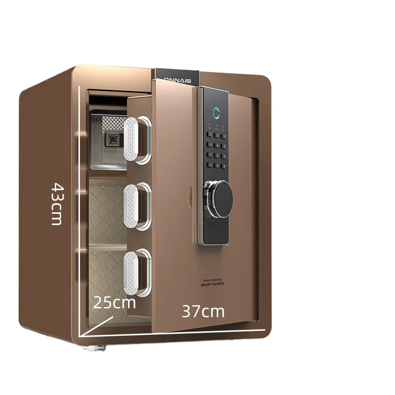 Small WIFI remote anti-theft all-steel 45cm bedside fingerprint password safe office wall safe deposit box