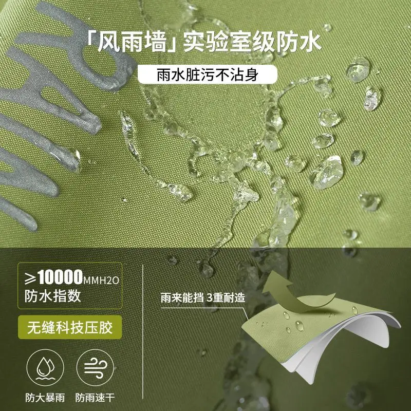 New Long Adult Oxford Cloth Ultra-thick Raincoat Effectively Isolates Heavy Rain and Thickened Outdoor Hiking and Cycling Poncho view 6