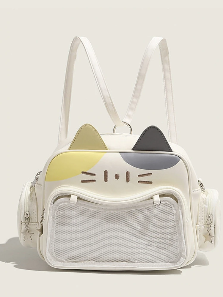 cute-print-transparent-double-shoulder-backpack-crossbody-bag-women's-handbag-small-quantity-pain-bag-fashionable-travel-bag